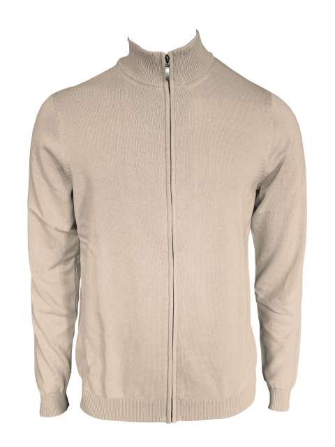 MEN’S FULL ZIP CARDIGAN FINE GAUGE COTTON