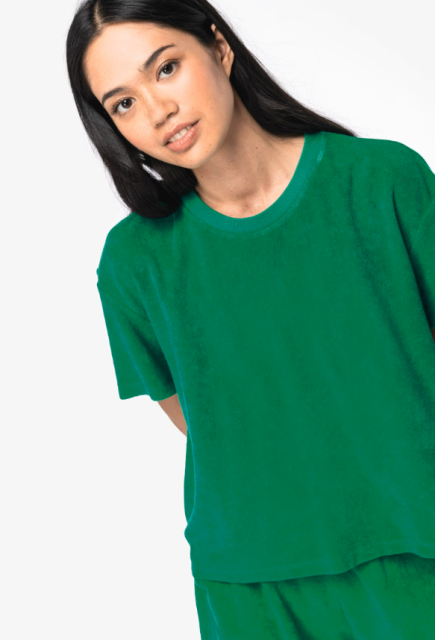 LADIES’ ECO-FRIENDLY TOWELLING T-SHIRT