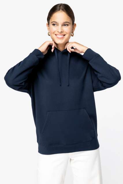 ECO-FRIENDLY UNISEX BRUSHED FLEECE DROPPED SHOULDERS HOODED SWEATSHIRT