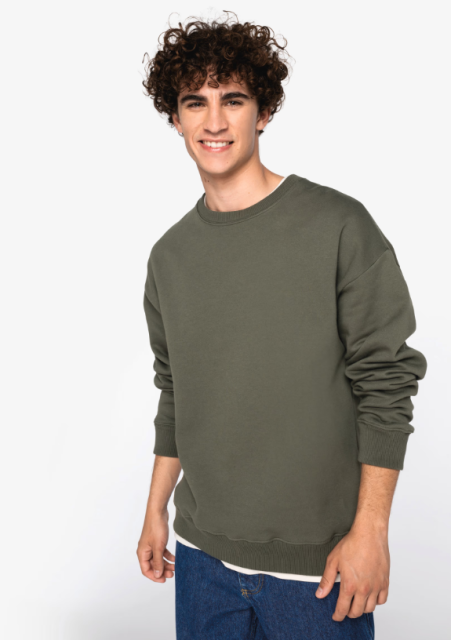 ECO-FRIENDLY UNISEX OVERSIZE ROUND NECK SWEATSHIRT