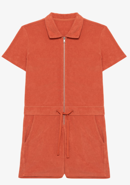 ECO-FRIENDLY LADIES’ TERRY TOWEL ZIPPED JUMPSUIT