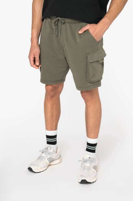 MEN’S FRENCH TERRY WASHED  EFFECT CARGO SHORTS