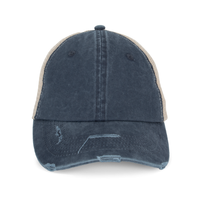 ECO-FRIENDLY UNISEX RIPPED EFFECT TRUCKER CAP