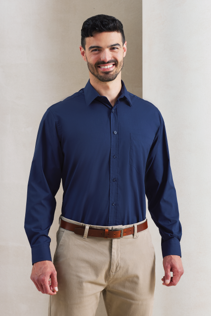 MEN'S LONG SLEEVE POPLIN SHIRT