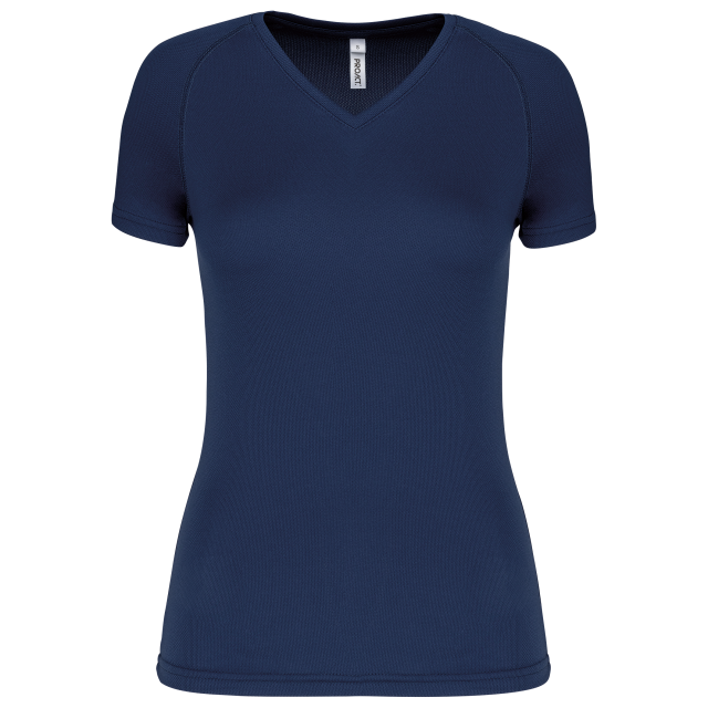 LADIES’ V-NECK SHORT-SLEEVED SPORTS T-SHIRT
