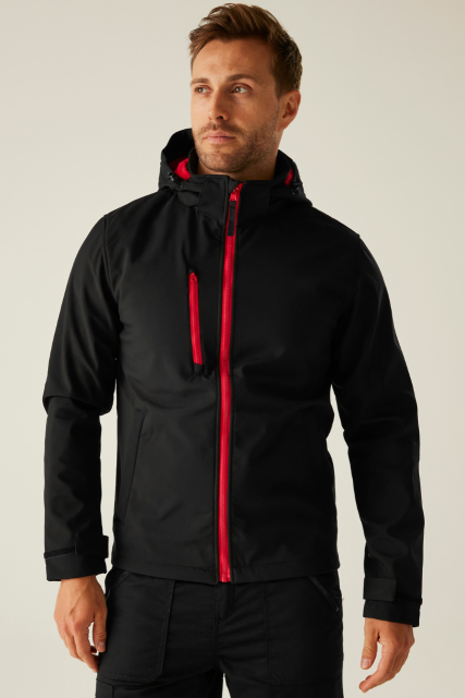 VENTURER 3 LAYER HOODED PRINTABLE SOFTSHELL JACKET