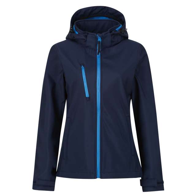WOMEN'S VENTURER 3 LAYER HOODED PRINTABLE SOFTSHELL JACKET