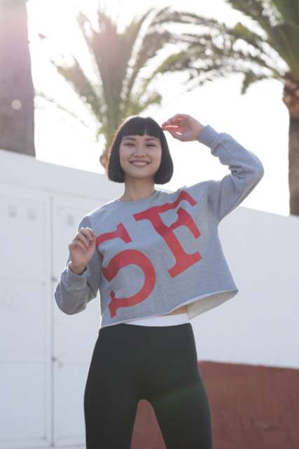 WOMEN'S CROPPED SLOUNGE SWEAT