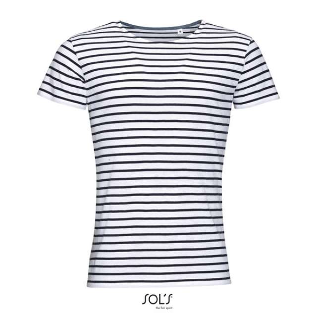 SOL'S MILES MEN - ROUND NECK STRIPED T-SHIRT